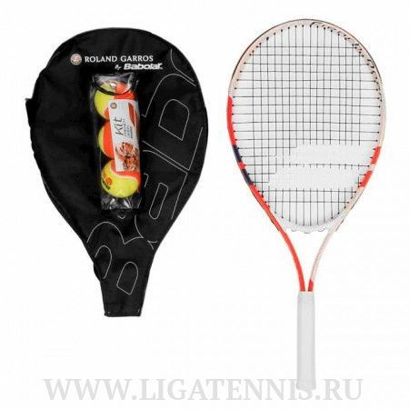 картинка Детская теннисная ракетка Babolat Roland Garros Kit 25 190013 + 3 мяча от магазина Высшая Лига
