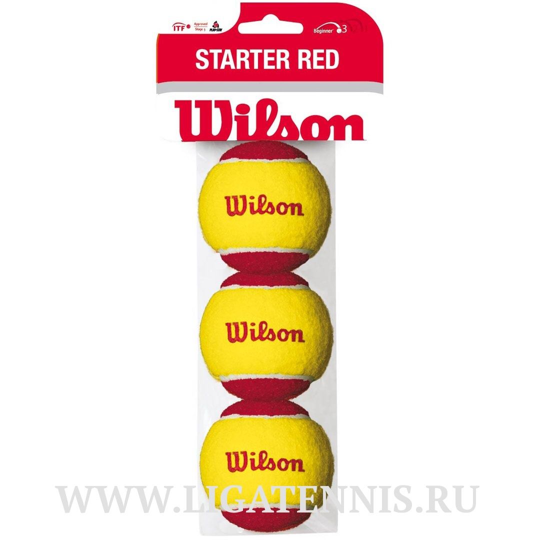 картинка Теннисные мячи Wilson Starter Red x3 WRT137001 от магазина Высшая Лига
