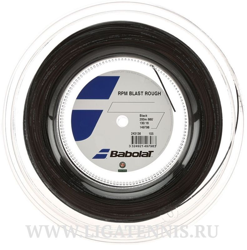 картинка Теннисная струна Babolat RPM Blast Rough Black Бобина 200 метров от магазина Высшая Лига